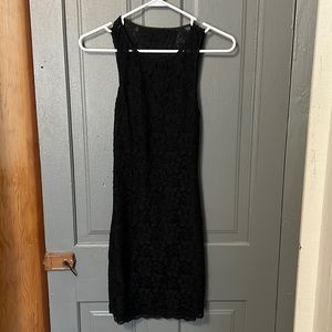 Black Lace open back sleeveless dress from express
